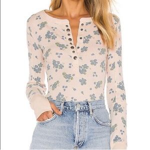 Free People Thermal Floral top size Medium